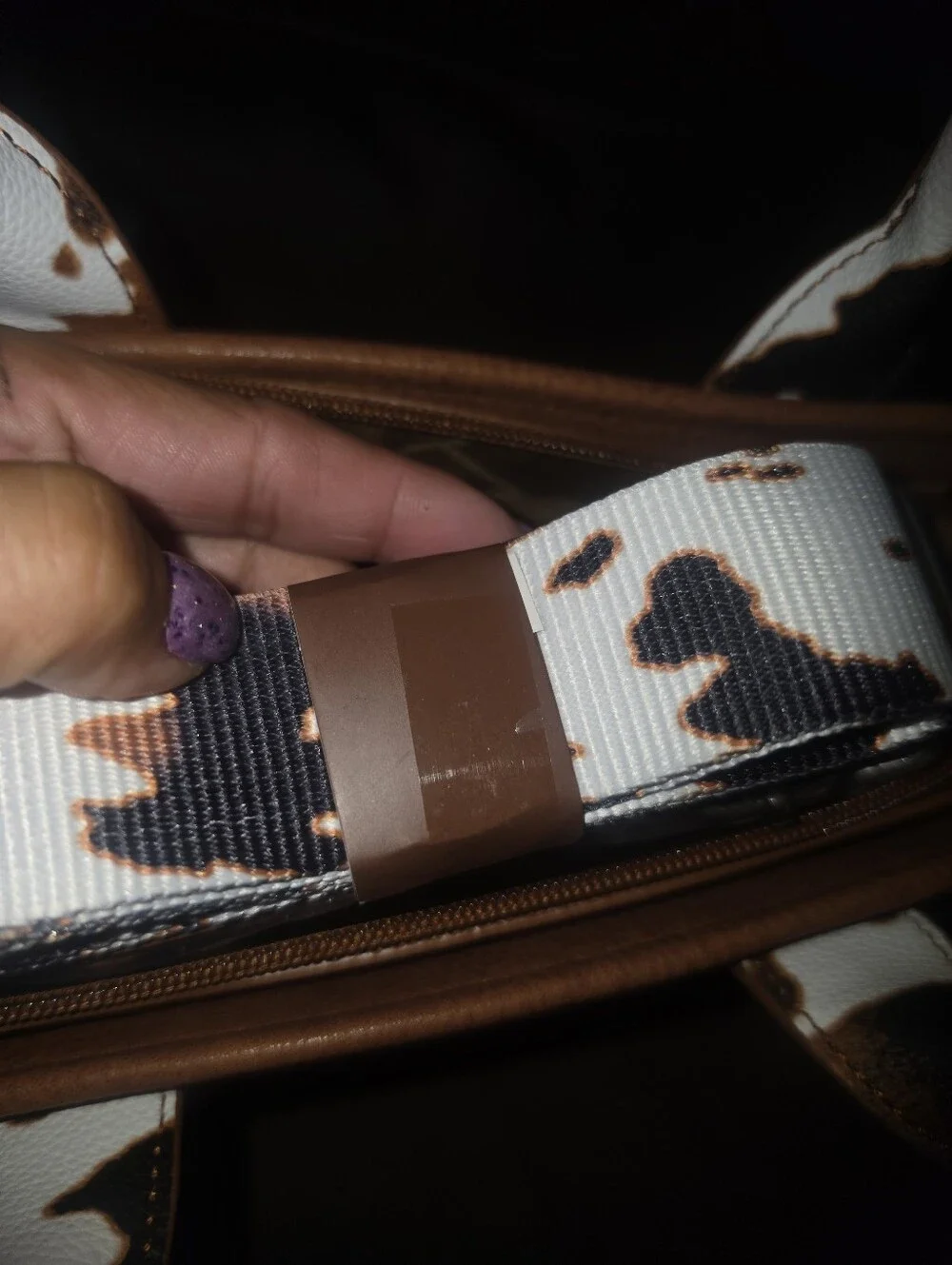 Wrangler Brown & White Cowhide-conceal/carry Purse